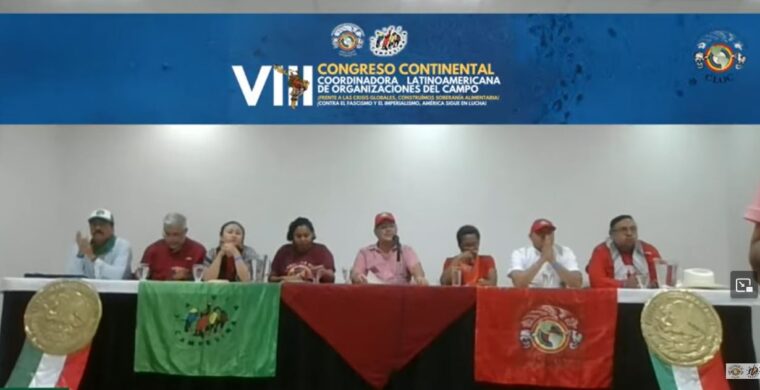 La CLOC-Vía Campesina realiza conferencia de prensa en Ciudad de México en marco de su VIII Congreso Continental